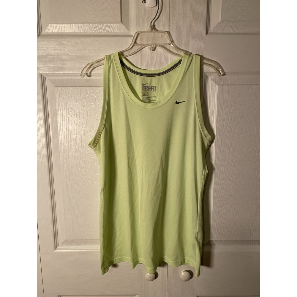 Nike Dri-FIT Men's Sleeveless Tank Top Light Green Athletic Shirt G